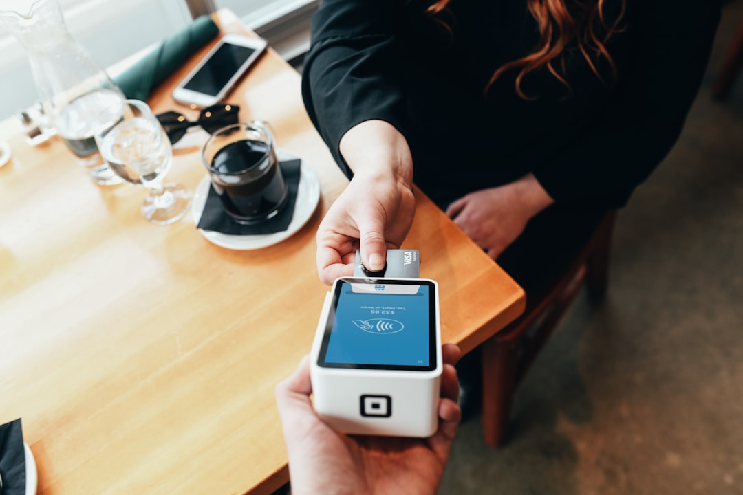 Credit card payment terminal used for POS transactions at a Florida business